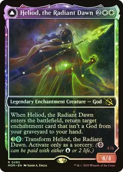MTG HELIOD, THE RADIANT DAWN SHOWCASE FOIL March of the Machine NM Near Mint - Image 1