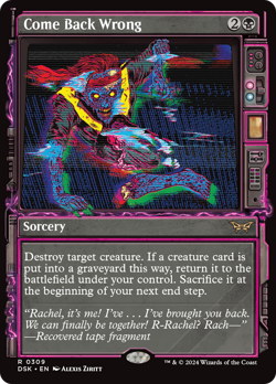 x1 Come Back Wrong DSK Duskmourn MTG 309 RARE SHOWCASE M/NM 1x - Image 1