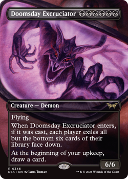 x1 Doomsday Excruciator DSK Duskmourn MTG 346 RARE BORDERLESS M/NM 1x - Image 1