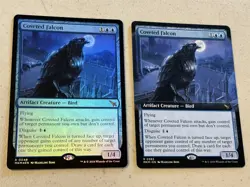 2 x mtg Coveted Falcon, 1 foil, 1 borderless, Murders at Karlov Manor - Image 1