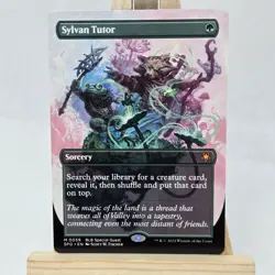 Sylvan Tutor Borderless BLB Special Guest 59 NM Near Mint MtG Magic PACK FRESH - Image 2
