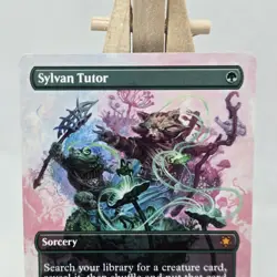 Sylvan Tutor Borderless BLB Special Guest 59 NM Near Mint MtG Magic PACK FRESH - Image 3
