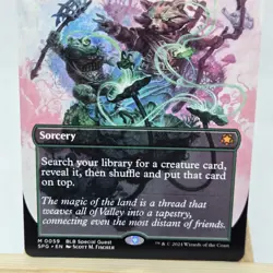Sylvan Tutor Borderless BLB Special Guest 59 NM Near Mint MtG Magic PACK FRESH - Image 4