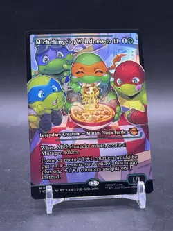 MTG Teenage Mutant Ninja Turtles Michelangelo, Weirdness to 11, Showcase, Foil - Image 1