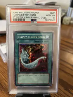 YU-GI OH 2003 HARPIE'S FEATHER DUSTER SDD-003 PROMO PSA 10 - Image 1