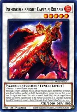 Infernoble Knight Captain Roland - ROTD-EN041 - Common - 1st Edition - Lightly P - Image 1