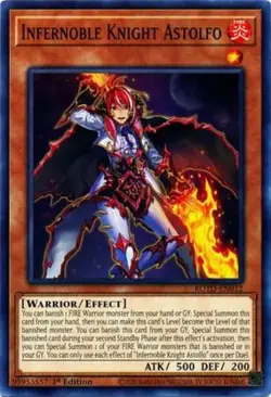 Infernoble Knight Astolfo - ROTD-EN012 - Common - 1st Edition - Lightly Played - Image 1