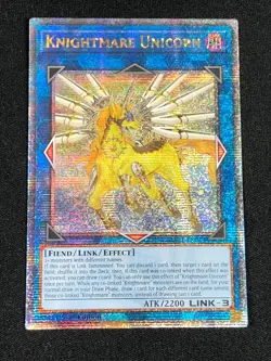 YUGIOH KNIGHTMARE UNICORN RA01-EN043 1ST QUARTER CENTURY SECRET RARE - Image 1