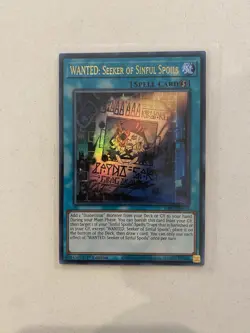 Yugioh Wanted: Seeker of Sinful Spoils RA03-EN074 Ultra Rare 1st Ed NM - Image 1