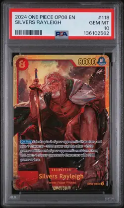 2024 ONE PIECE OP08-TWO LEGENDS #118 SILVERS RAYLEIGH PSA 10 - Image 1