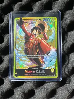 One Piece TCG ST29 Egghead Monkey.D.Luffy 001 Leader Gold Foil Promo - Image 1