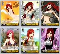 (6) Erza Scarlet Fairy Tail Card Lot Weiss Schwarz Japanese FT/S120-004 R Foil - Image 1