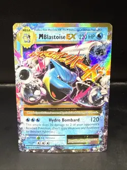 Pokemon TCG Mega-Blastoise-EX Evolutions Holo Card 22/108 - Image 1
