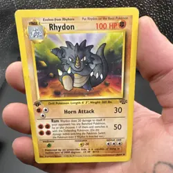 Pokemon TCG Rhydon 45/64 Jungle 1st Edition Uncommon 100 HP Stage 1 Regular Card - Image 1