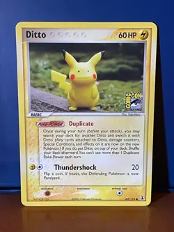 Pokemon Delta Species Ditto (Pikachu) Comic Con Promo Card 63/113 - Vintage Rare - Image 1