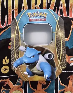 Pokemon TCG XY Power Trio Blastoise EX Tin – 2017 - *EMPTY* (Tin only, no cards) - Image 1