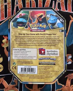 Pokemon TCG XY Power Trio Blastoise EX Tin – 2017 - *EMPTY* (Tin only, no cards) - Image 2