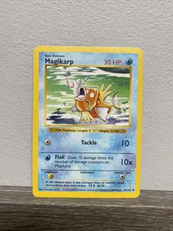 Pokemon Card Magikarp Shadowless Base Set Uncommon 35/102 Light Play LP - Image 1