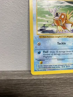 Pokemon Card Magikarp Shadowless Base Set Uncommon 35/102 Light Play LP - Image 5
