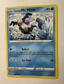 Pokemon Darkness Ablaze Galarian Mr. Mime Common Card 035/189 NM - Image 1