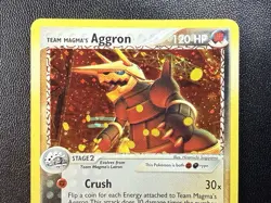 Pokemon TCG Team Magma's Aggron Holo Rare Card 7/95 💫SWIRL💫 - Image 3