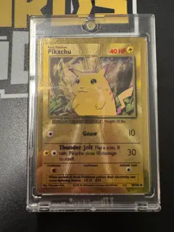 Pokemon Pikachu Metal Promo Ultra Rare Holo Card - Image 1
