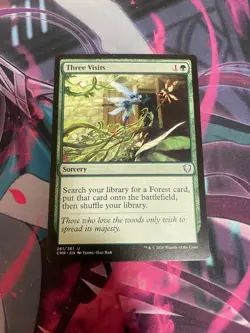 MTG - THREE VISITS - UNCOMMON - NM - CMR - Image 1