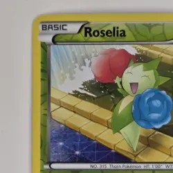 Roselia 12/124 Reverse Holo Uncommon BW Dragons Exalted LP Pokemon - Image 2