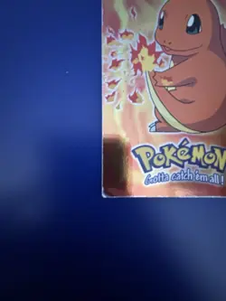 E4 #04 CHARMANDER 1999 Topps Pokemon Movie BLUE LOGO STAGE 1 FOIL - Image 4