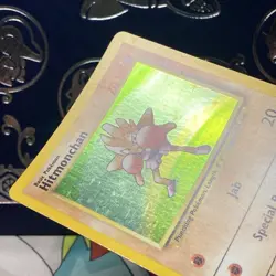 Pokemon: Hitmonchan 7/102 Holo Rare Base Set 1999 Vintage WOTC - LP + - Image 5