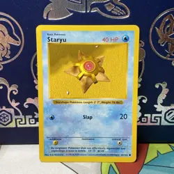 Pokemon Staryu Shadowless Base Set Common 65/102 WOTC 1999 LP + - Image 1