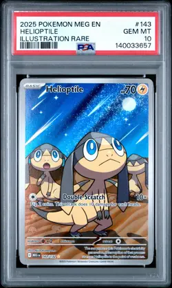 2025 POKEMON MEG EN-MEGA EVOLUTION ILLUSTRATION RARE #143 HELIOPTILE PSA 10 - Image 1