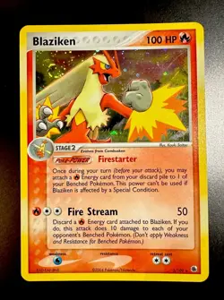 Blaziken HOLO 3/109 RUBY & SAPPHIRE LP Condition 2004 POKEMON GEN 3 - Image 1
