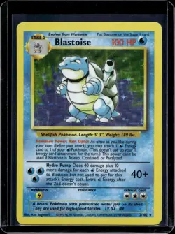Pokemon Base Set Blastoise Holo 2/102 - Image 1
