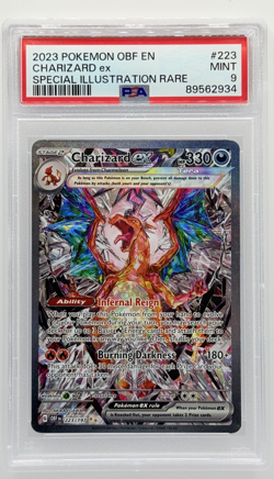 2023 Pokemon Obsidian Flames Rare Special Illustration #223 CHARIZARD ex PSA 9 - Image 1
