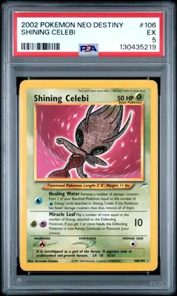 2002 Pokemon Neo Destiny Shining Celebi PSA 5 #106 - Image 1