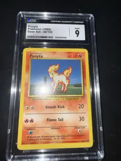 Pokemon TCG - PONYTA - 60/102 - Unlimited - Base Set (1999) - CGC 9 (MINT) - Image 1