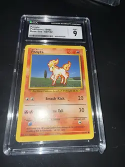 Pokemon TCG - PONYTA - 60/102 - Unlimited - Base Set (1999) - CGC 9 (MINT) - Image 2