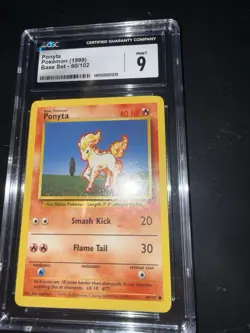 Pokemon TCG - PONYTA - 60/102 - Unlimited - Base Set (1999) - CGC 9 (MINT) - Image 3