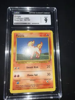 Pokemon TCG - PONYTA - 60/102 - Unlimited - Base Set (1999) - CGC 9 (MINT) - Image 4