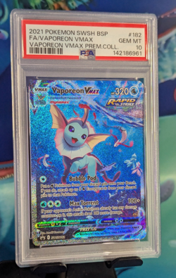 2021 Pokemon SWSH Vaporeon VMAX #182 SWSH: Promo Holo GEM MINT PSA 10 - Image 2