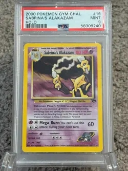 Sabrina's Alakazam Holo Gym Challenge 16/132 PSA 9 Mint - Image 1