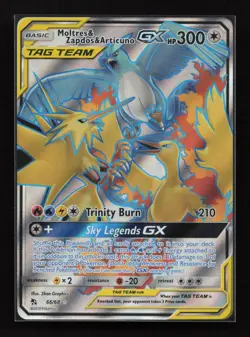 Moltres & Zapdos & Articuno GX 66/68 Rare Ultra Hidden Fates Pokemon Near Mint - Image 1