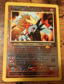 Pokemon Entei 34 Reverse Holo - WOTC Black Star Promo - Vintage - HP - Image 1