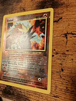 Pokemon Entei 34 Reverse Holo - WOTC Black Star Promo - Vintage - HP - Image 3