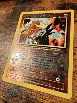 Pokemon Entei 34 Reverse Holo - WOTC Black Star Promo - Vintage - HP - Image 5