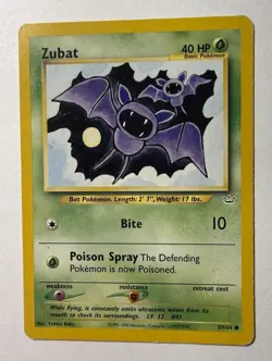 2000 POKEMON NEO REVELATION ZUBAT 59/64 (LP/MP) COMMON - Image 1