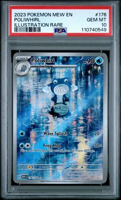 Poliwhirl 176/165 Illustration Rare Holo Pokemon Scarlet & Violet 151 PSA 10 - Image 1