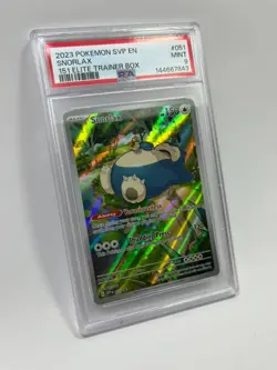 2023 POKEMON SVP EN-SV BLACK STAR PROMO 151 ELITE TRAINER BOX #051 SNORLAX PSA 9 - Image 3