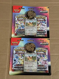 Pokemon TCG: Prismatic Evolutions: 2 pack Blister [Eevee] New Sealed Lot of 2 - Image 1
